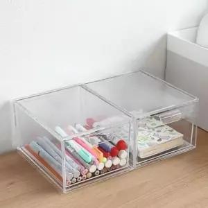 [생활] 정리함 서랍 수납 투명 책상 보관함 커피 아크릴