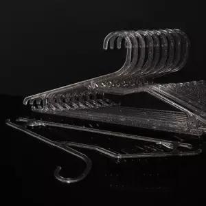 [생활] 반짝이펄 투명 슬림 옷걸이 10p세트 티셔츠 바지걸이