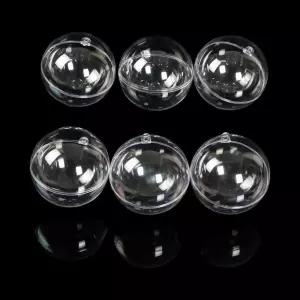 투명 볼 6p 5cm 파티소품 플라스틱 캡슐 공 구