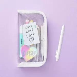 [문구/오피스] 글리터 클리어 펜 파우치 사무용품