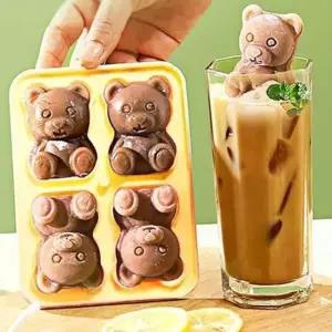 오렌지 곰돌이 얼음틀 얼음용기 아이스트레이