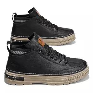 엘럽 남자 하이탑 슈즈 올 캐주얼 스니커즈 아웃도어 스타일 운동화 박템5