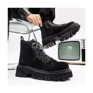 엘럽 여성용 워커힐 워커 빅사이즈 하이탑 트렌드 빈티지 부츠 로퍼 박템5