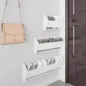 [생활] 벽걸이 신발 보관 선반 신발장 수납 공간활용 거실화 정리대 슬림 신발걸이 홀더