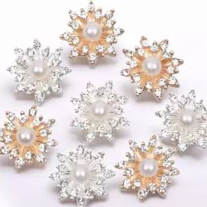 [골드스마일]미니 플라워 진주 장식품 꽃 부자재 꾸미기 예쁜 DIY