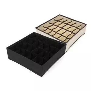 다용도 속옷 양말 넥타이 부직포 수납 정리함 24칸