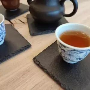 사각 블랙스톤 다용도 티코스터 돌접시 선물 컵받침