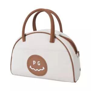 파리게이츠골프가방 PQS 521E1BG004_IV 여성 로고 탭 하프문 투웨이백