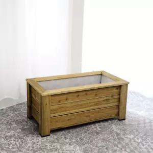 방부목 화분 도로 80x40x35cm 야외 옥상텃밭 대형 베란다 나무 사각 인테리어 심플한 우드