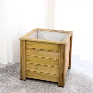 방부목 화분 도로 55x55x54cm 야외 옥상텃밭 대형 베란다 나무 사각 인테리어 심플한 우드