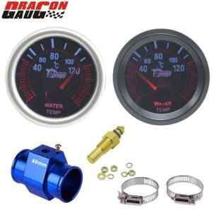 선글라스, 흰색과 검은 색 백라이트 자동차 경주 수온 게이지, 섭씨 40-120 도 온도 계량기, 52mm