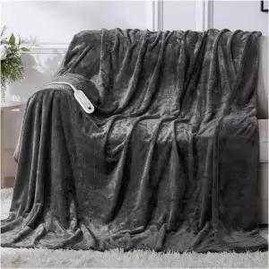 온열 담요 전기 풀 사이즈 72 x84 10시간 자동 꺼짐 및 8개의 열 설정이 있는 이중 레이어 플란넬 전신용