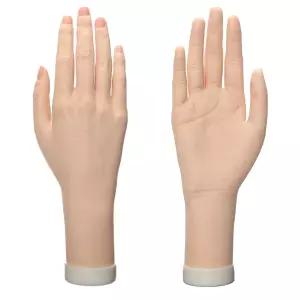 아크릴 네일 연습용 핸드 현실적인 마네킹 부드러운 유연한 구부릴 수 있는 가짜 아트 트레이너 매니큐어