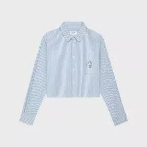 CELINE 25 CROPPED SHIRT IN HICKORY STRIPED COTTON (RC04R0844 FZC7) (히커리 스트라이프 코튼