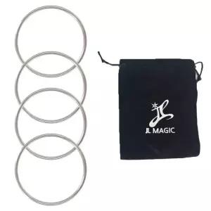 [KC인증] JL매직 초고퀄 프리미엄 소링 닌자링 파우치 포함 손끝에서 링이 이어지고 풀리는 연결 마술