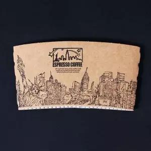 컵홀더 300/390ml(10/13온스) 뉴욕 1000개 테이크아웃 종이 커피 컵홀더