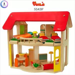 S543F 로즈 전원 주택 세트 원목블럭 블록 집만들기 만들기 인형 인형의 의만들기