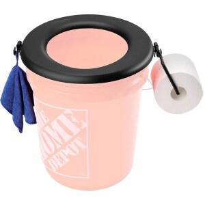 PAHTTO 버킷 변기, 5갤 휴대용 캠핑 야외, 캠핑, 하이킹, 비상, 자동차, 보트, RV 여행용 스냅온 변기