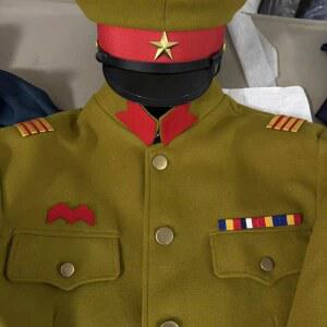 군복 인민군 전쟁 약 연극 공산당 프레 할로윈 신장 170cm S 노란색 생강