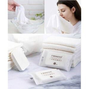 프리미엄 압축 타월 태블릿, 여행, 캠핑, 하이킹, 스포츠 및 그 이상을 위한 필수적인 페이스 행주, 휴대용 일회용 더 두꺼운 순면, 20PCS