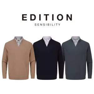백화점 에디션 25 남자긴팔니트 셔츠 레이어드 긴팔 니트 3종 1택 3EV1621 DR4488