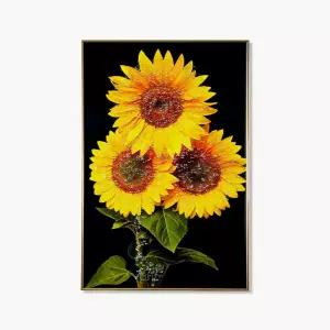 돈들어오는 해바라기 그림 풍수 인테리어 보석 액자 벽걸이 개업선물 집들이 거실