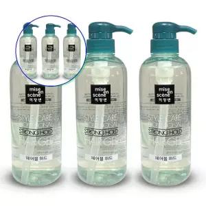 쌍문상회 미쟝센 일케어 스트롱 홀드 헤어젤 하드 숏커트용 500ml 3개 짧은머리