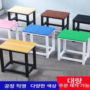 미니 사각 스툴 원목 인테리어 간이 오크나무 벤치