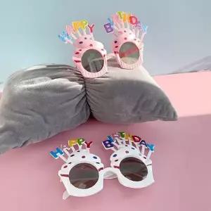생일축하 안경 어린이 선글라스 파티용 생일 파티 안경 용품 플라스틱 장식용 촬영