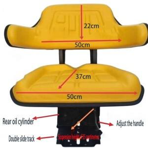 등받이 주변의 트랙터 서스펜션 레일 스타일 시트 랩은 John Deere의 다양한 모델 노란색 맞습니다.