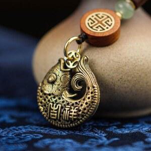 청동잉어 재물운 돈들어오는 풍수 물고기 팬던트 인테리어 열쇠고리 장식 현관