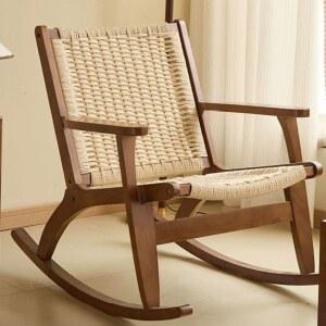 북유럽 라운지 라탄의자 발코니 등나무 단층 원목색 소파