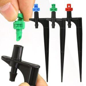 90 180 360 학위 미스트 노즐 13CM 스테이크 물방울 분무기 호스 급수 농업 스프링클러 정원 관개