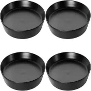식물 접시 4팩 5인치 유리 세라믹 트레이 4인치 화분용 깊은 배수 실내외용 물을 담을 수 있는
