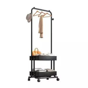 아이방 옷걸이 행거 철제 코너 이동식 바퀴
