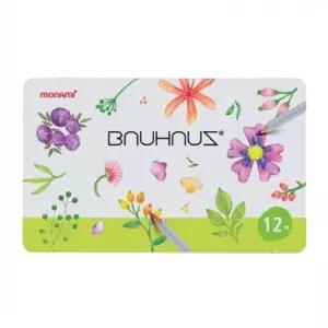 모나미 바우하우스 색연필 12색 새학기 준비물 이름표 견출지 세트