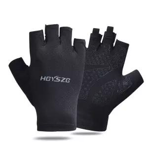 바람솔솔 얇은 여성용 스포츠 반장갑 메쉬 (블랙) 등산 자전거 싸이클 라이딩 논슬립 여름운전 UV 쿨원단