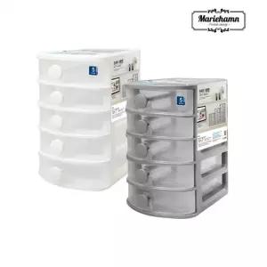 매직크린 반투명 서랍 프리티 서랍장 5단 화이트