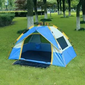 2-3인용 윈드캠핑 오토 원터치텐트(블루)간편 용자동 야외용