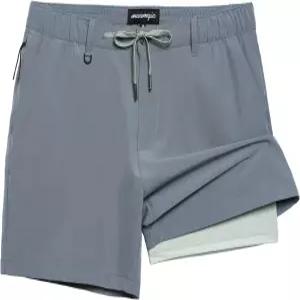 남성용 캐주얼 반바지 압박 라이너 포함 5/7인치 클래식핏 트레이닝 러닝 운동용 빠른건조 스트레치 쇼츠