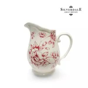 (영국 실버데일) 데프트 플로랄 저그 930ml (핑크) 밀크 커피 홍차 랄저그 플라워 우유 워터 손잡이