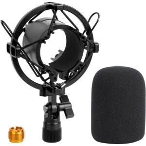 AT2020 쇼크 마운트 팝 장착 바이 AT2035 위본드 테크니카 마이크 오디오 ATR2500 필터