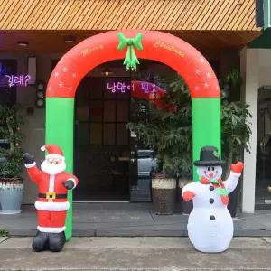260cm 에어벌룬 대형 크리스마스 아치장식 인테리어 겨울 산타 룬장식 눈사람 대형룬