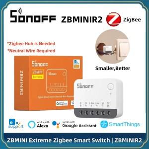SONOFF ZBMINIR2 익스트림 지그비 3.0 미니 스마트 스위치, EWelink 앱을 통한 원격 제어, Alexa, Google,