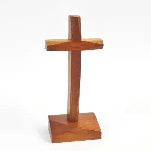 탁상용 스탠드 나무 원목 십자가 20cm용 기도용