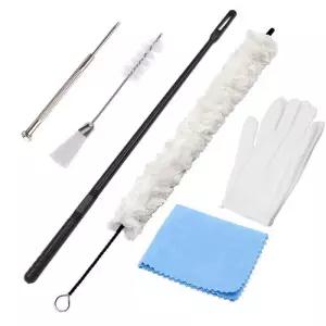 드럼연습패드 플루트 색소폰 클라리넷 청소 키트 브러시 봉 스크루 드라이버 장갑 천 7개