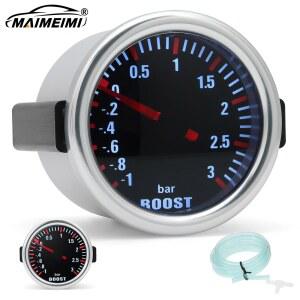 스모크 렌 2인치 52mm 부스트 게이지 -1-3 바 터빈 기계식 부스트 인디케이터 자동차 부스트 컨트롤러 키트 가솔린 차량용 12V