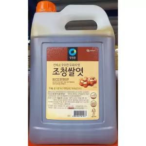 조청쌀엿 ( 5K)X4맥아물엿 황물엿 요리용 조리용 음식 식당 대용량 말통 물엿 업소