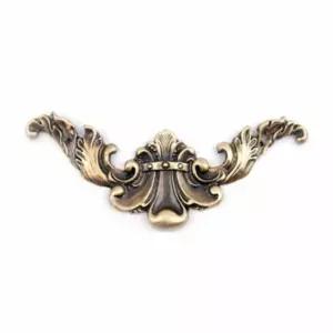 주물 장식 왕관 빈티지 고가구옛날장식 대문 엔틱 서랍장 장식품 철장식 가구물 금속 틱가구