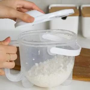 과일 주방 아이디어 워싱 세척통 씻는 반자동 도구 쌀 워싱볼